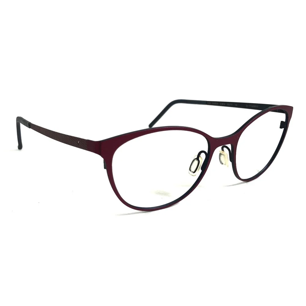 Blackfin Eyeglasses Frames BF808 WINDSOR COL.757 Black Red Cat Eye 52-18-145